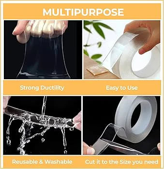 Transparent dual-sided tape