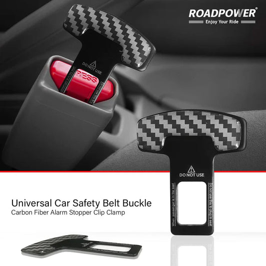 Car Safety Seat Belt Buckle Alarm Stopper (2 Pcs)