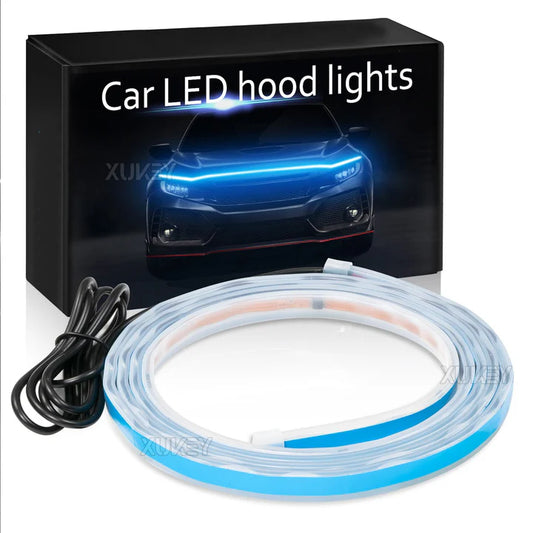 Car Hood Light Strip Waterproof (Crystal Blue) 1.5m