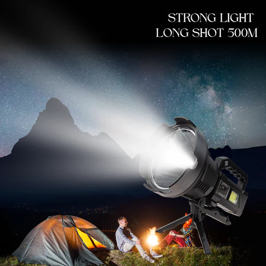 High-Power Handheld Flashlight with Tripod
