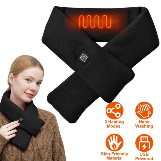 Electric Heated Scarf - with 3 Heating Levels USB Rechargeable
