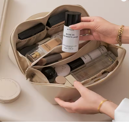 leather make up pouche