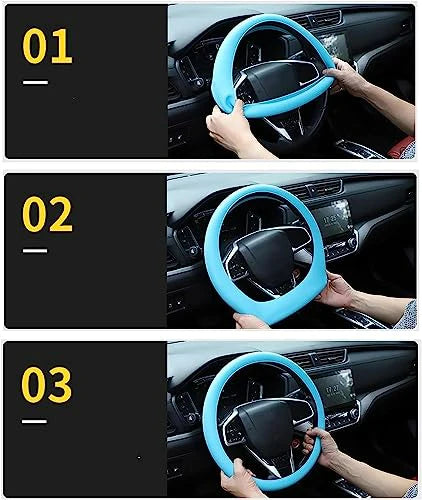 Solid Color Silicone Car Steering Wheel Protective Cover