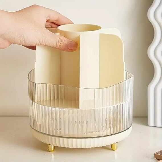 Make up brush storage bin