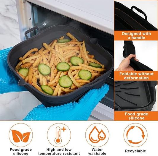 Foldable silicon pots (square)