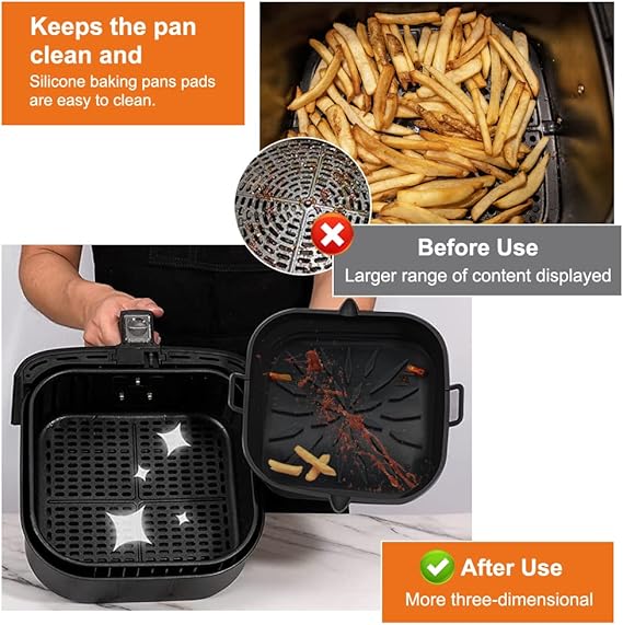 Foldable silicon pots (square)