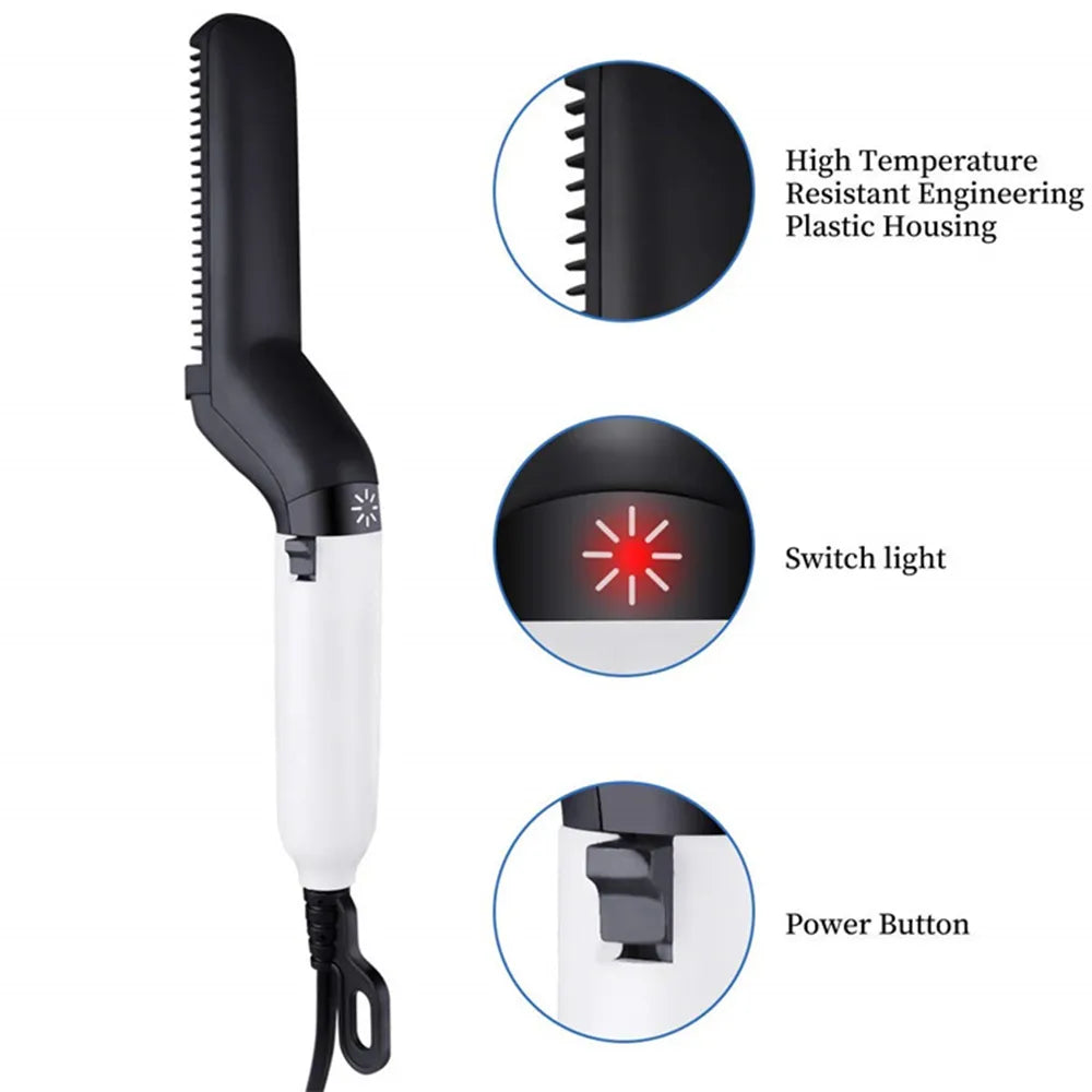 10W Electric Beard Hair Straightener with Ceramic Heating Plate
