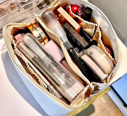 leather make up pouche